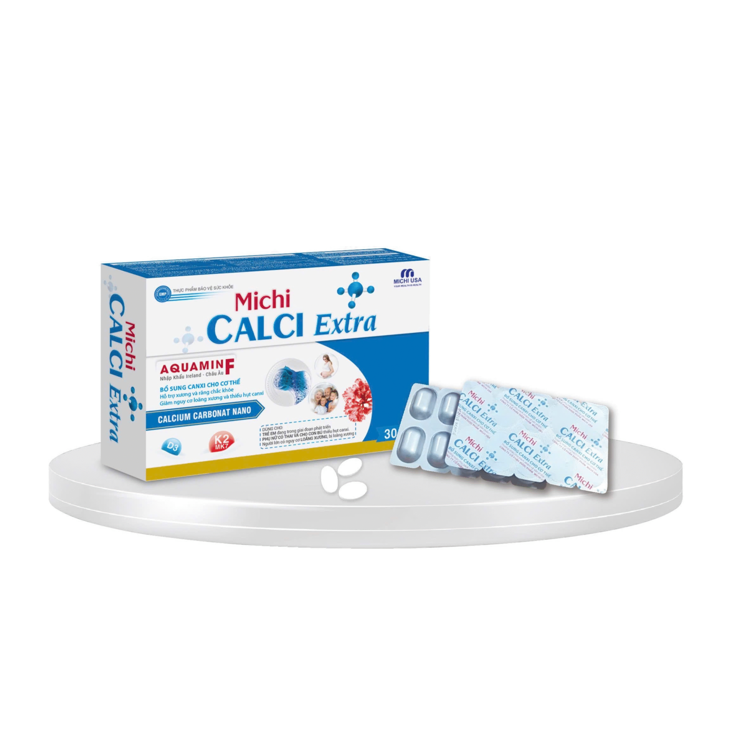 Thực phẩm bảo vệ sức khỏe Michi CALCI Extra Bổ sung canxi cho cơ thể Giảm nguy cơ thiếu hụt canxi - Hình ảnh 4